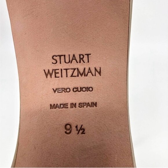 Stuart Weitzman Nudistsong Strap Bambina Nappa Leather Open Toe 110mm Sandal - Picture 2 of 9